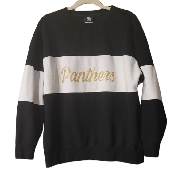 Fan Cloth Panthers Crewneck Sweatshirt Size Large Black - Picture 1 of 5